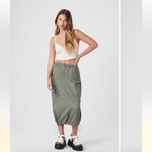 Forever 21 Sage Midi Skirt